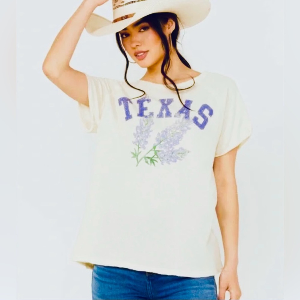 Free People Texas State Flower Cotton Tee